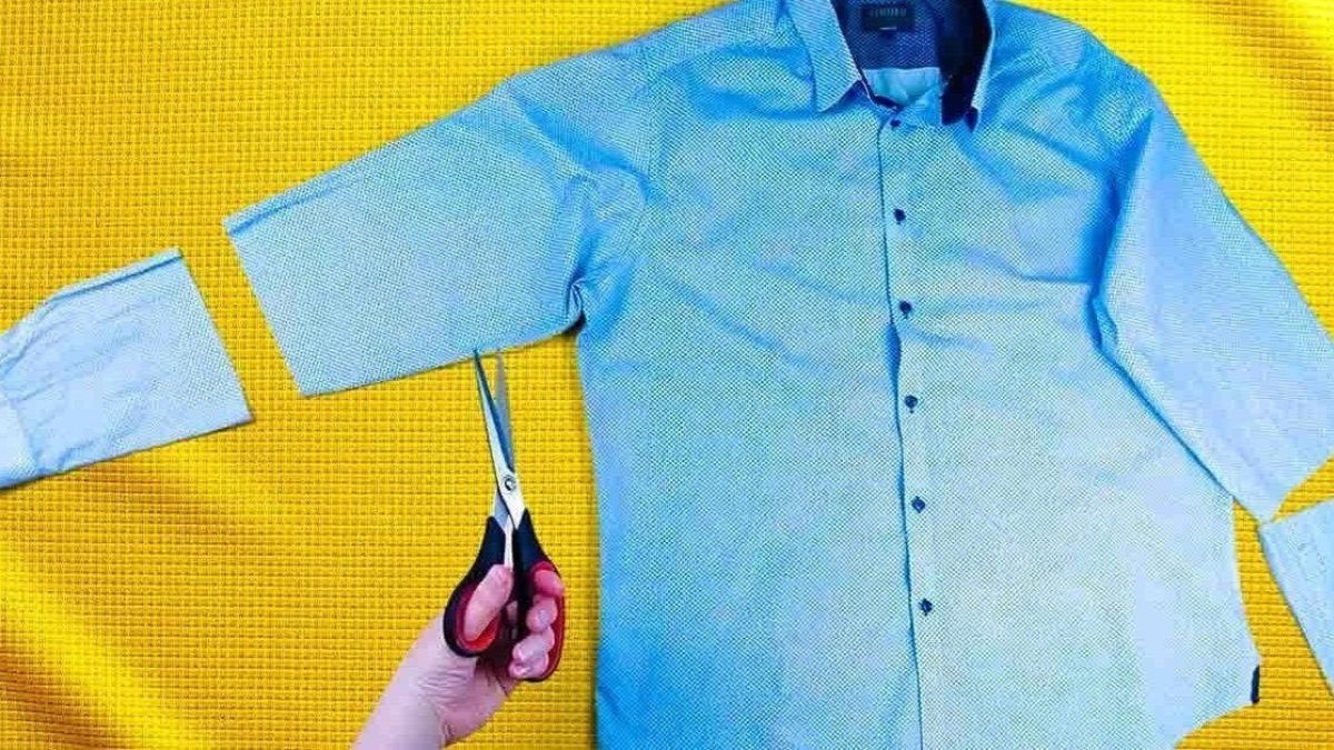 L’astuce pour transformer une chemise d’homme en chemisier de femme en 10 minutes